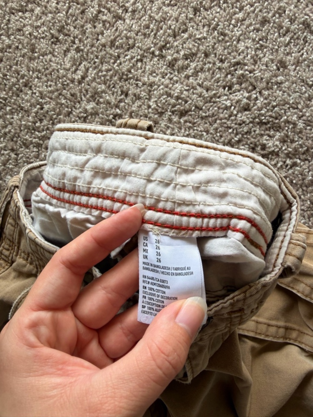 American Eagle Outfitters Khaki Cargo Shorts - Picture 3 of 4